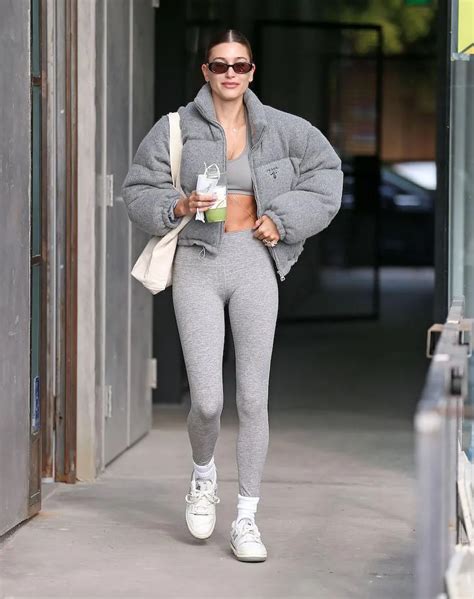 prada hailey bieber|Hailey Bieber Gets Sporty in a Gray Prada Puffer and New .